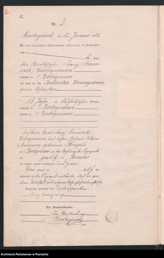 Obraz 5 z jednostki "Sterbe-Haupt-Register"