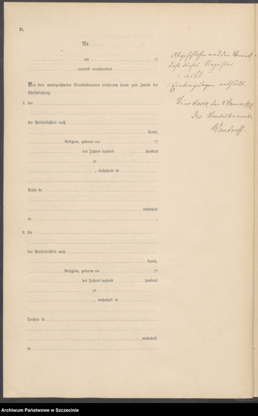 Obraz 20 z jednostki "Heiraths-Register (Neben-Register)"