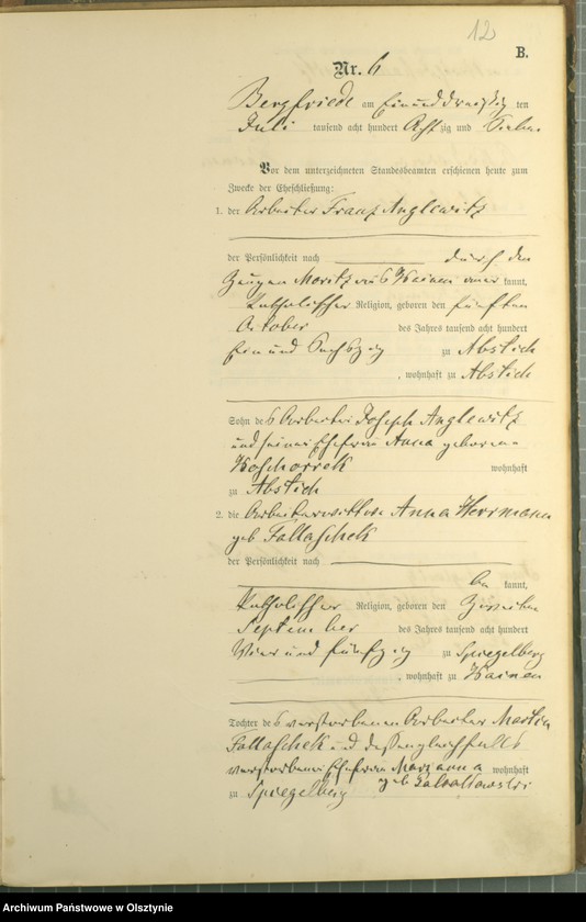 image.from.unit.number "Heiraths-Haupt-Register Nr 1 - 11"