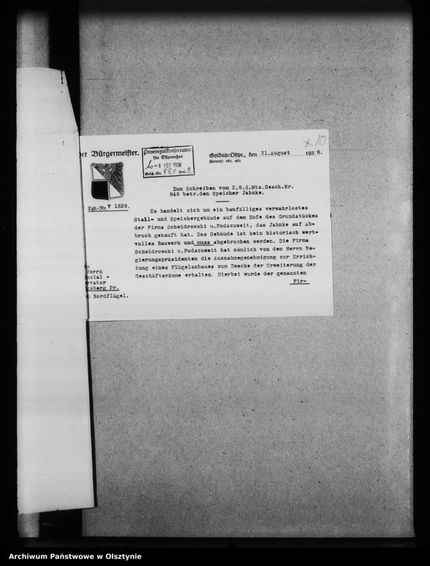 image.from.unit.number "Goldap, Stadtverwaltung"