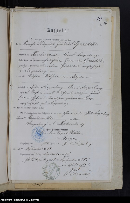 image.from.unit.number "Sammelakten zum Heiraths Register"