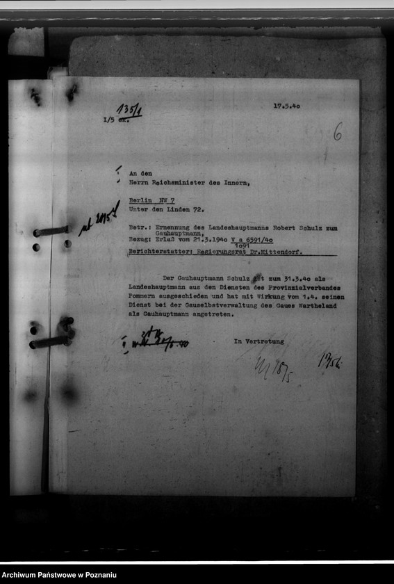 Obraz 10 z jednostki "Ernennung des Landeshauptmanns. Berufungen der Kreisräte"