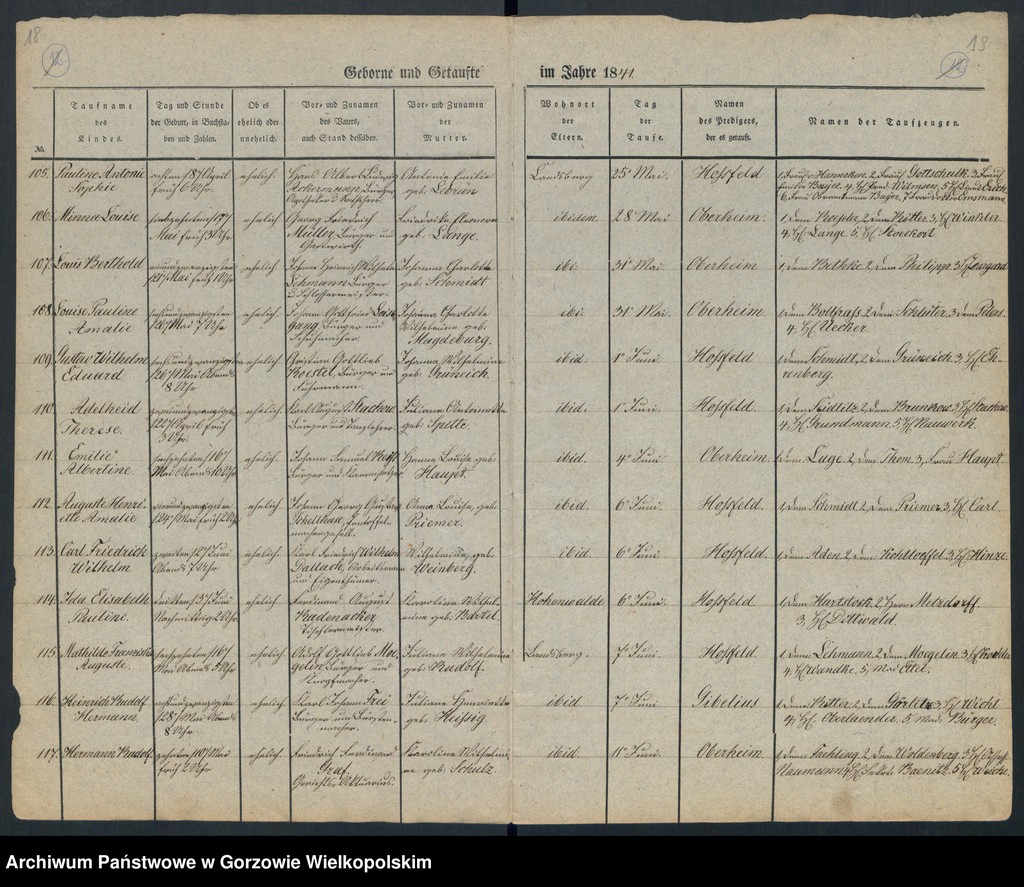 image.from.unit.number "Duplikate der Kirchenbücher von der Parochie der Hauptkirche zu Landsberg an der Warthe (zawiera także księgę zgonów Konkordien Kirche z 1841 r.)"