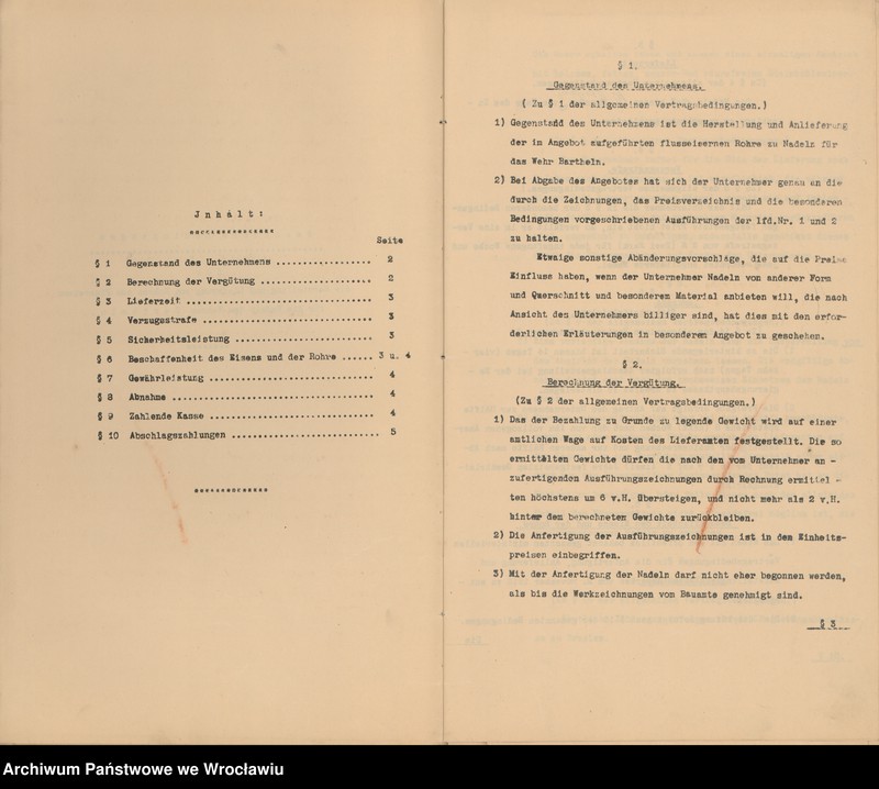 image.from.unit.number "Besondere Bedingungen für die Herstellung und Lieferung von Rohren aus Flusseisen f2r die Nadeln des Wehres Bartheln"