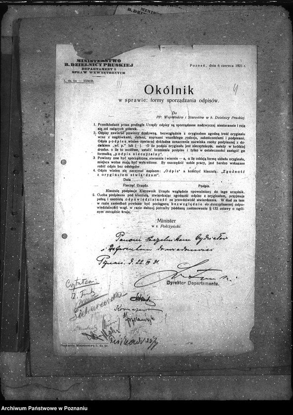 Obraz 9 z jednostki "Sprawy gospodarcze-ogólne Okólniki Dep. Spraw Wewnętrznych"