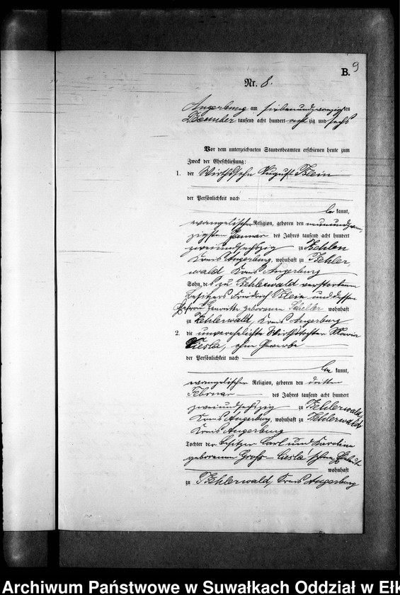 image.from.unit.number "Heiraths-Neben-Register des Preussischen Standes-Amtes Kehlen Kreis Angerburg"