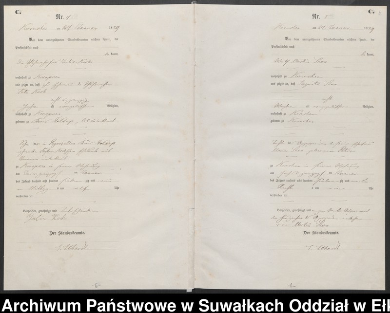 image.from.unit.number "Sterbe-Haupt-Register des Königlich Preussischen Standes-Amtes Belzonzen Kreis Johannisburg"