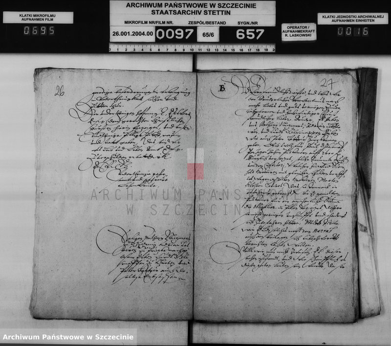 Obraz 17 z jednostki "Paul v. Glasenapp zu Pollnow und Manow / Martin v. Kleist zu Dargen: Bürgschaftsschuld [für Joachim v. Puttkamer zu Poberow]."