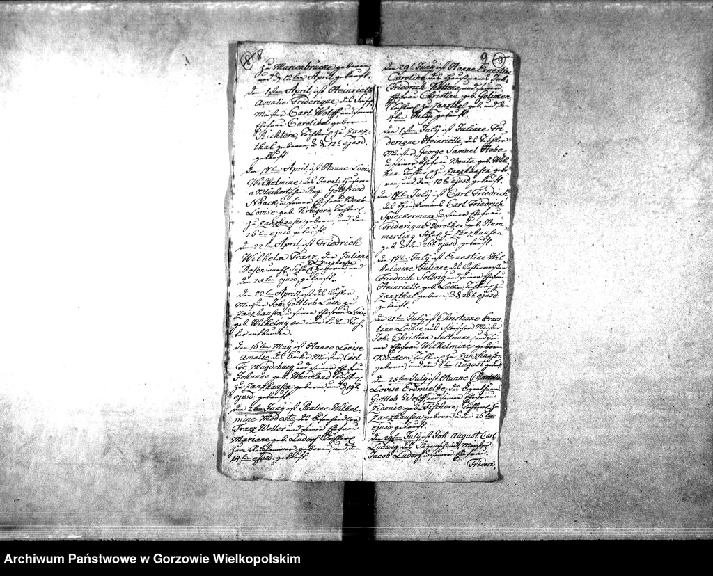 image.from.unit.number "Duplikate der Kirchenbücher von der Parochie Zanzhausen: Zanzhausen (Santoczno), Lotzen (Łośno), Rohrbruch (Rybakowo)"