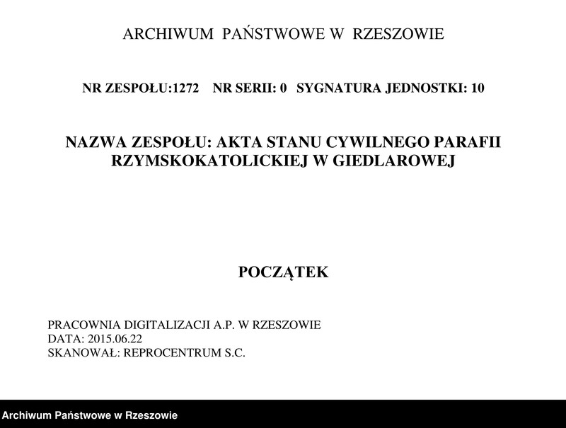 Obraz z jednostki "Księga urodzeń - Giedlarowa"