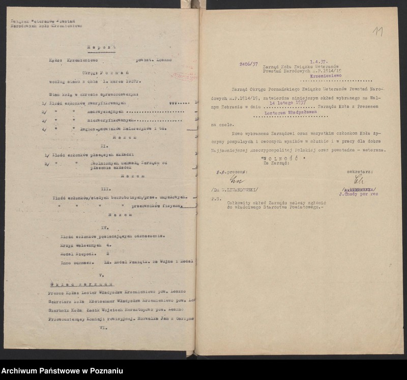 Obraz 14 z jednostki "Krzemieniewo, powiat Leszno - akta koła."