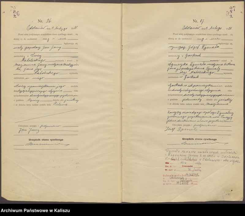 image.from.unit.number "Księga aktów urodzenia (pierwopis)"