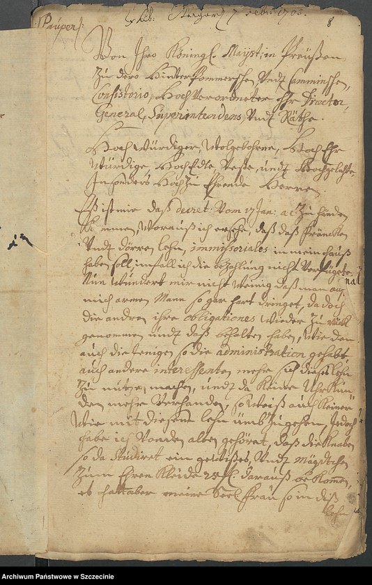 image.from.unit.number "Administrator des Fränkel- und Dörrren-Lehns zu Stargard gegen Gregorius Peßke und Kaufmann Jakob Pauli wegen Schulforderung"