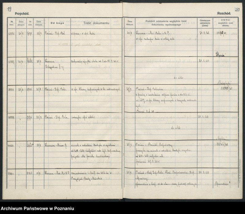 Obraz 13 z jednostki "Dziennik główny rok 1920"