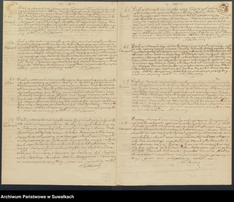image.from.unit.number "Duplikat Akt Urodzonych, Zaślubionych i Umarłych z Parafii Rzymsko-Katolickiej Krasnopolskiej z roku 1866."