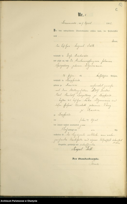 image.from.unit.number "Sterbe-Haupt-Register Nr 1 - 43"