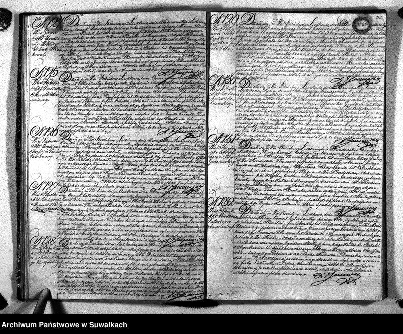 image.from.unit.number "Księga Duplikat Urodzonych Umarłych i Zaślubionych Parafii Liszkowskiey w Obwodzie Seyneńskim Guberni Augustowskiey na Rok 1843"