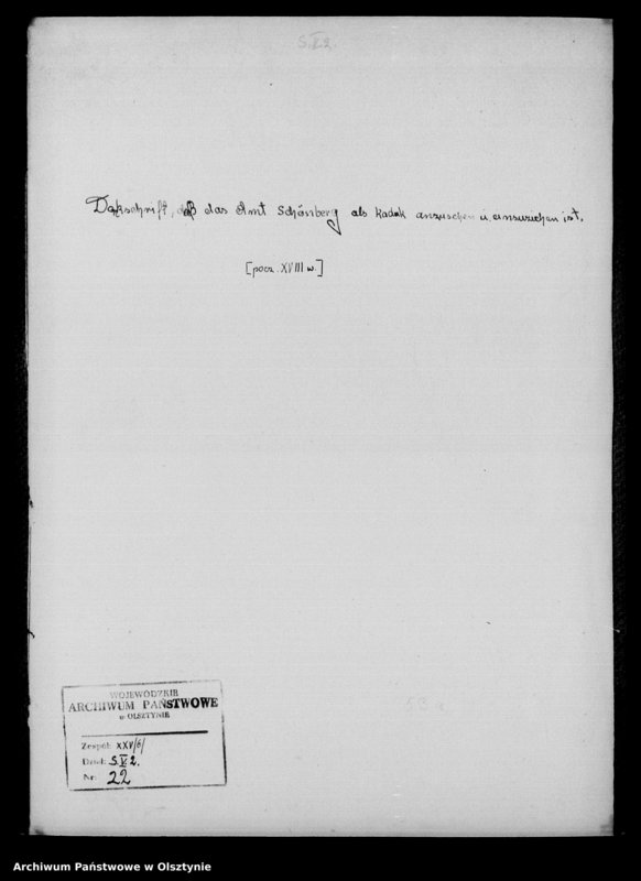 image.from.unit.number "Denkschrift, dass das Amt Schönberg als Kaduk anzusehen und einzuziehen ist"