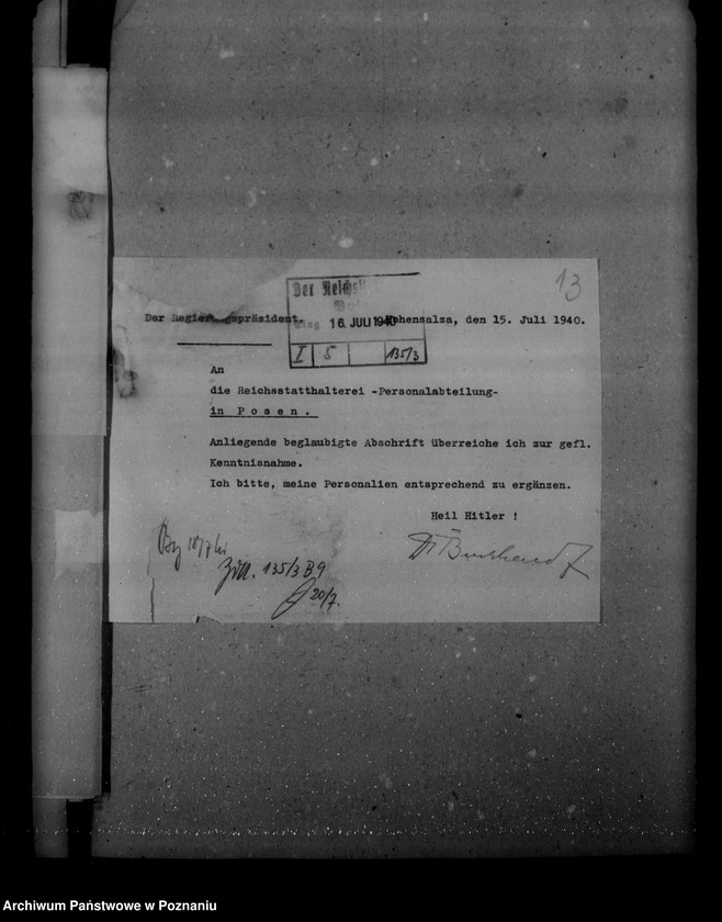 Obraz 17 z jednostki "Personalia urzędników rejencyjnych, landratów, urzędników landrackich oraz miejskich"