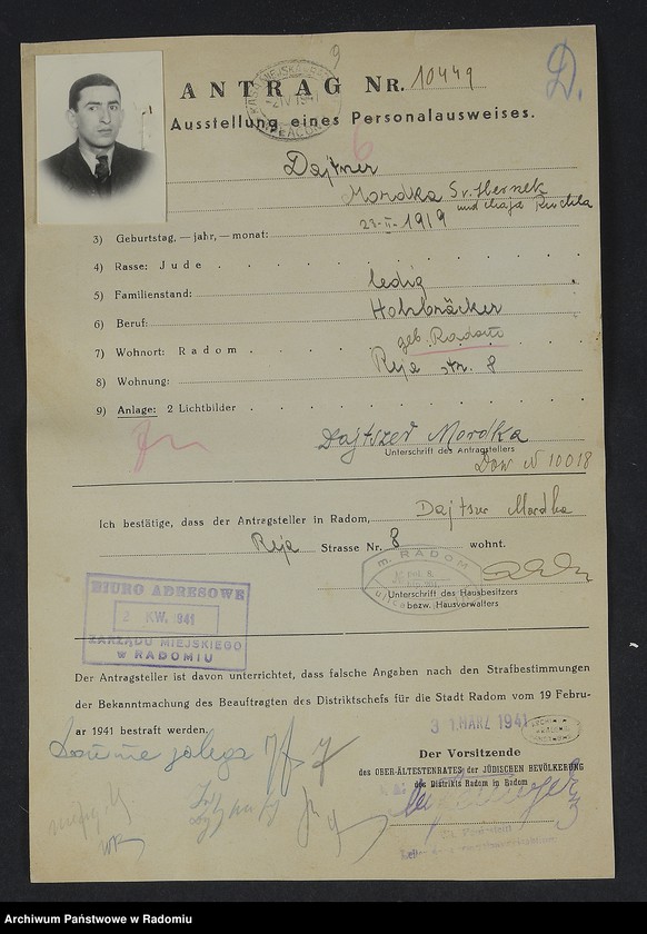 image.from.unit.number "[Wnioski o wydanie dowodów osobistych oraz nie odebrane dowody Dajczer - Dawidzon]"