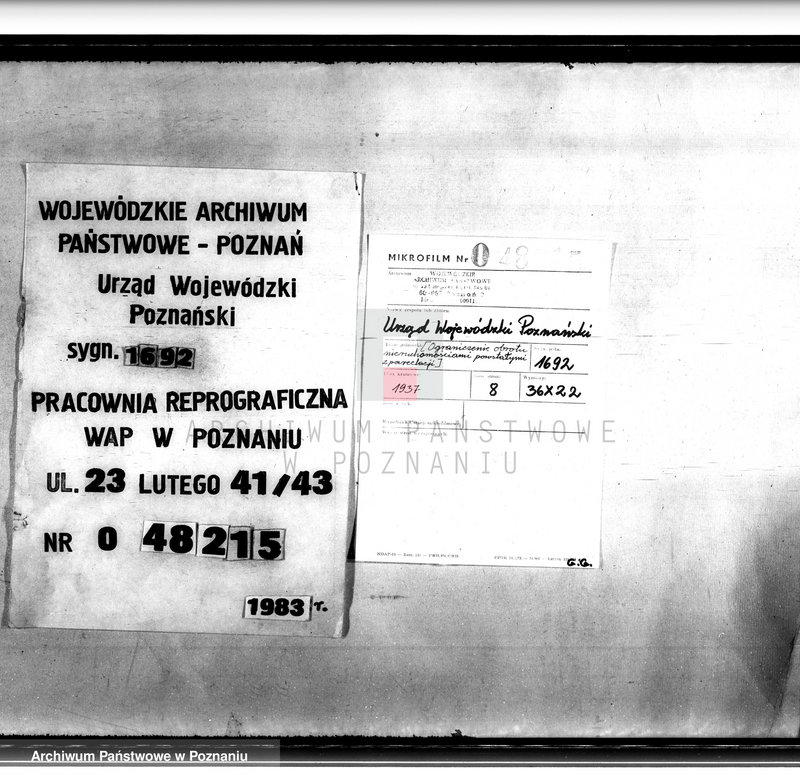 Obraz 1 z jednostki "/Ograniczenie obrotu nieruchomościami powstałymi z parcelacji/ pismo okólne Ministerstwa Rolnictwa i Reform Rolnych."