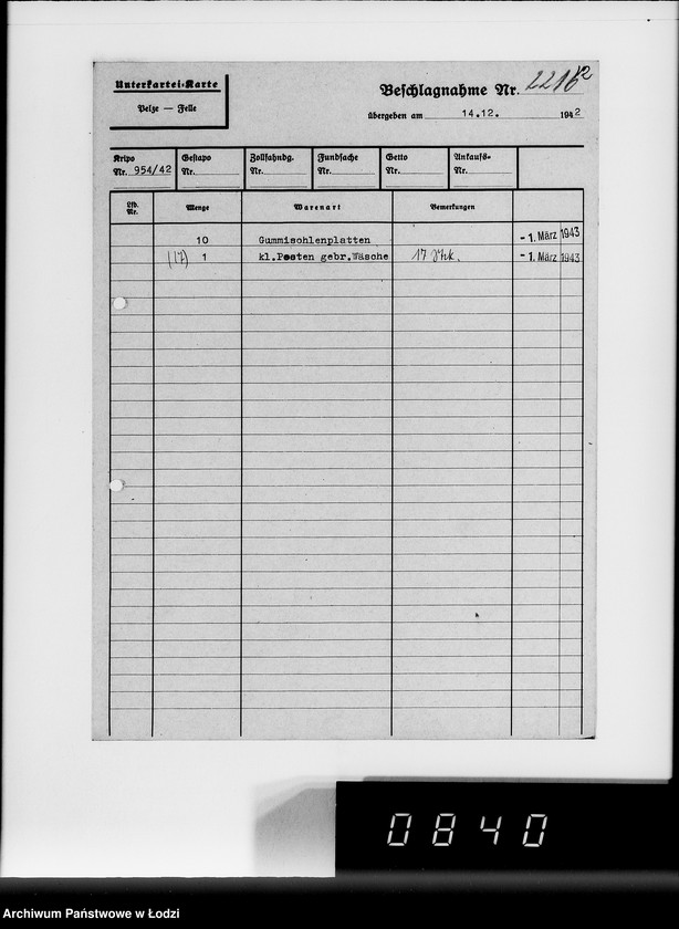 image.from.unit.number "Allgemeine Rechnungen. Durchschläge nr 5. [Kartoteka i zestawienia skonfiskowanych przedmiotów]"