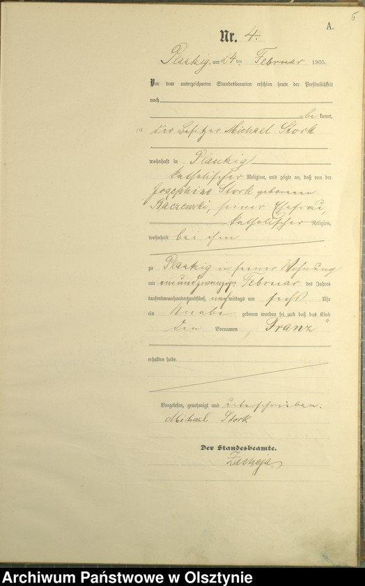 Obraz 7 z jednostki "Geburts-Haupt-Register Nr 1 - 41"