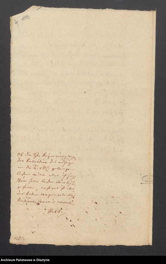 image.from.unit.number "Eisenbart [Eisenbarth], H. [Haupt] A. [Amt] Brandenburg [Pokarmin]. Acta das Gesuch der Universität um Niederschlagung des Allodificationscanons"