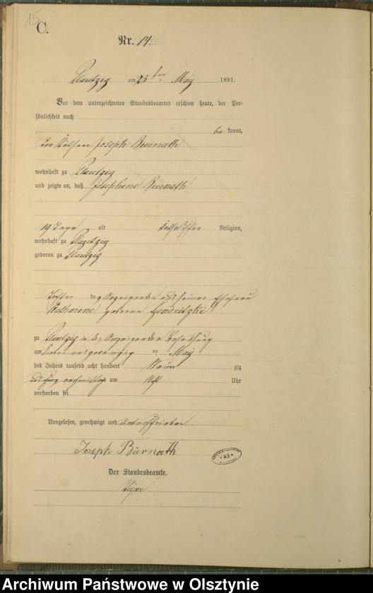 image.from.unit.number "Sterbe-Haupt-Register Nr 1 - 31"