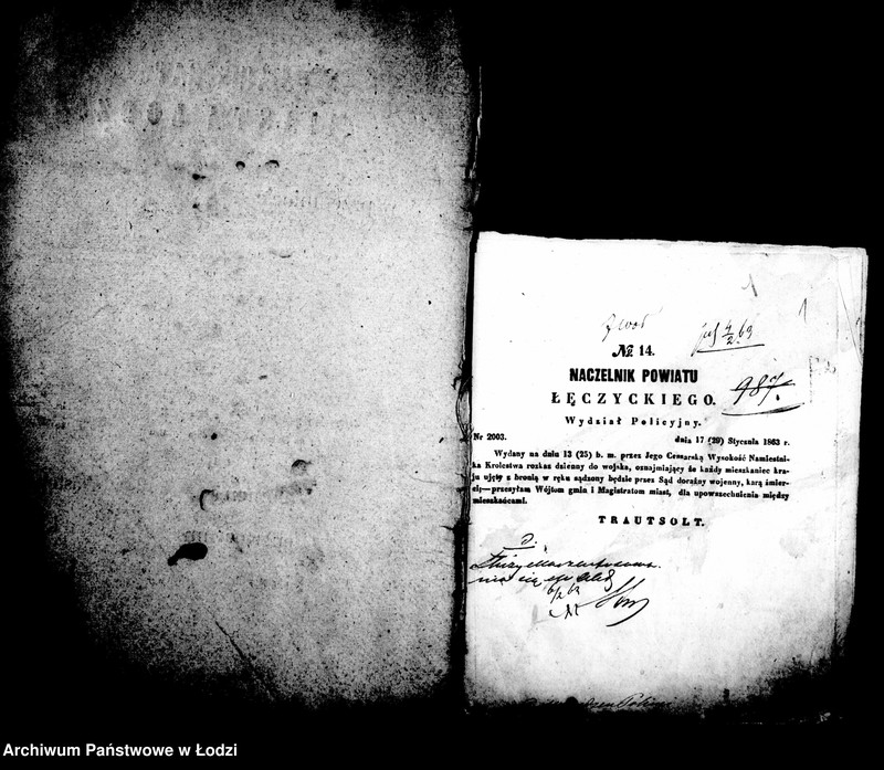 Obraz 5 z jednostki "Akta w przedmiocie urządzeń policyjnych i korespondencji w wypadkach krajowych"