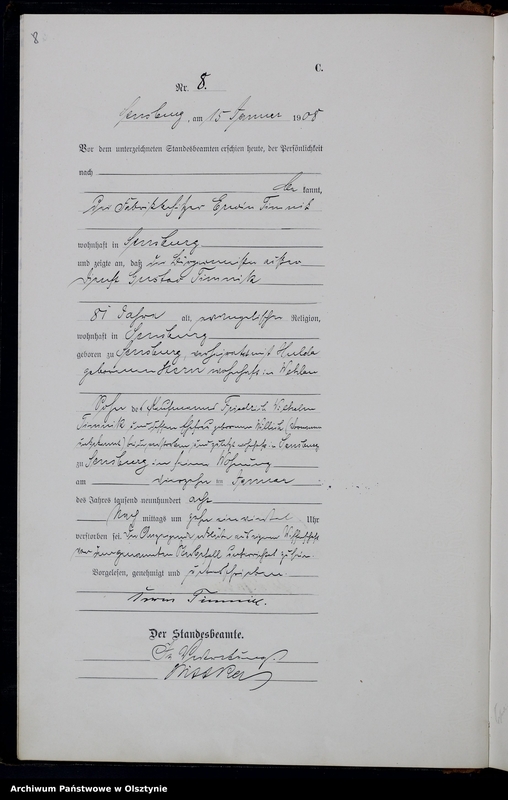 image.from.unit.number "Sterbe-Haupt-Register Nr 1 -189"