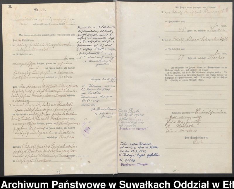 image.from.unit.number "Heiraths-Haupt-Register des Königlichen Preussischen Standes-Amtes Kumilsko Kreis Johannisburg"