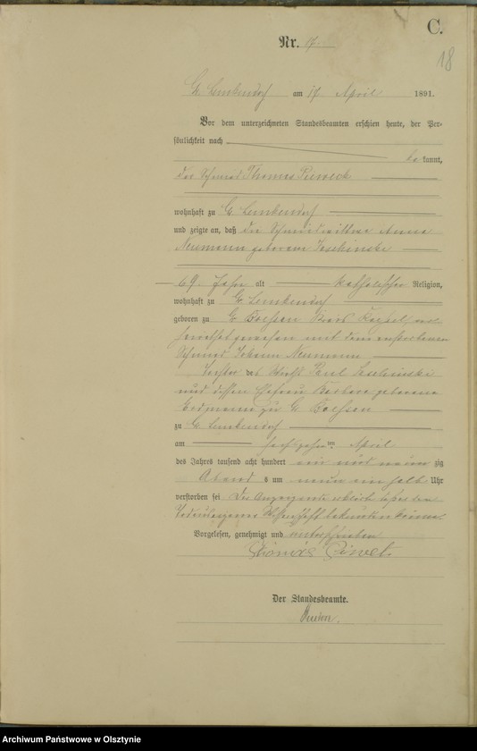 image.from.unit.number "Sterbe-Haupt-Register Nr 1 - 47"