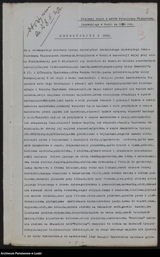 Obraz 4 z jednostki "Lajzer Lichtensztajn – drobna sprzedaż kapeluszy i zwykłych skórek futrzanych"