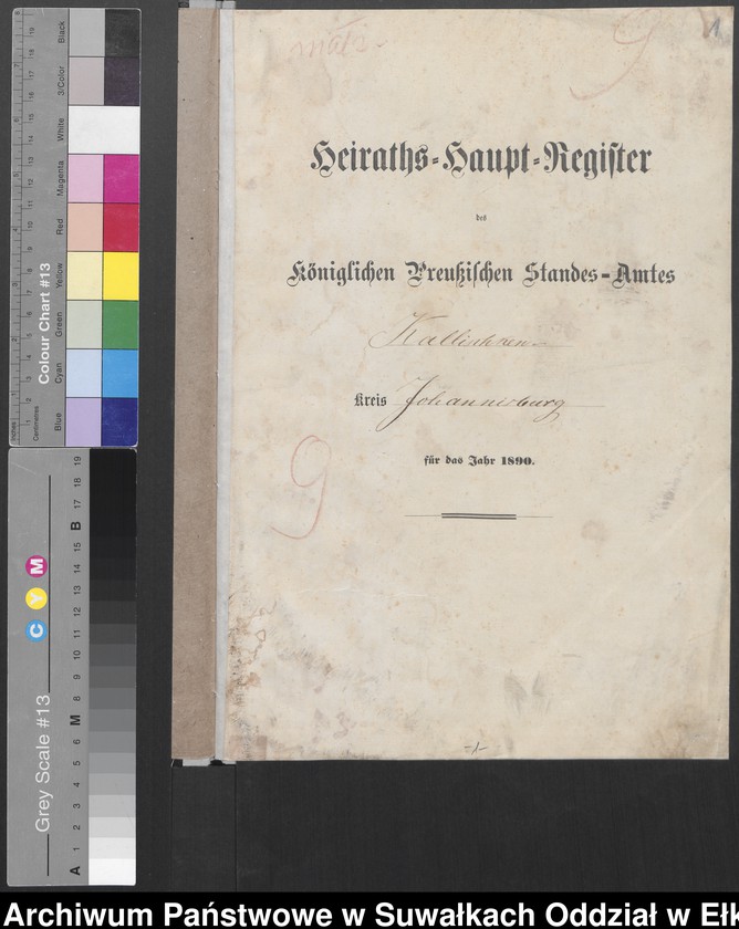 image.from.unit.number "Heiraths-Haupt-Register des Königlichen Preussischen Standes-Amtes Kallischken Kreis Johannisburg"