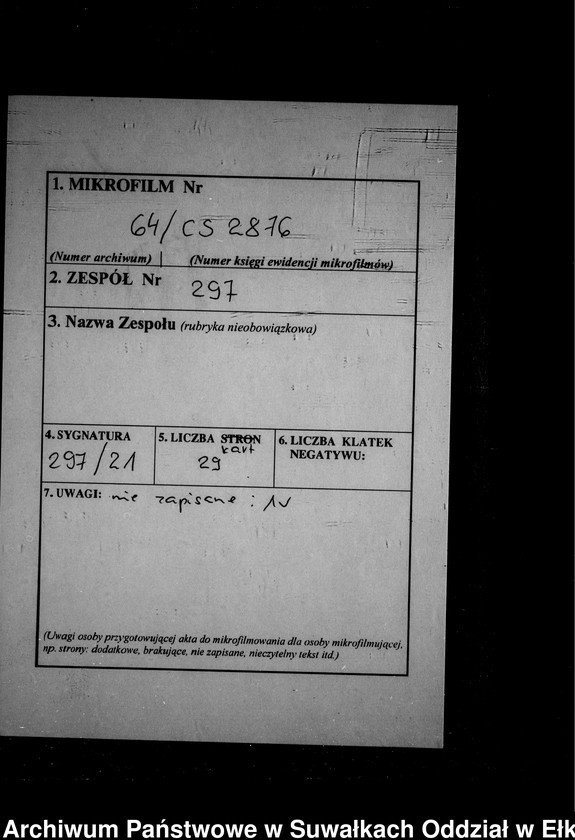 image.from.unit.number "Geburts-Neben-Register des Preussischen Standes-Amtes Prinowen Kreis Angerburg"