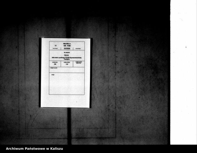 Obraz z jednostki "Księga akt urodzeń, małżeństw, zgonów (duplikat)"