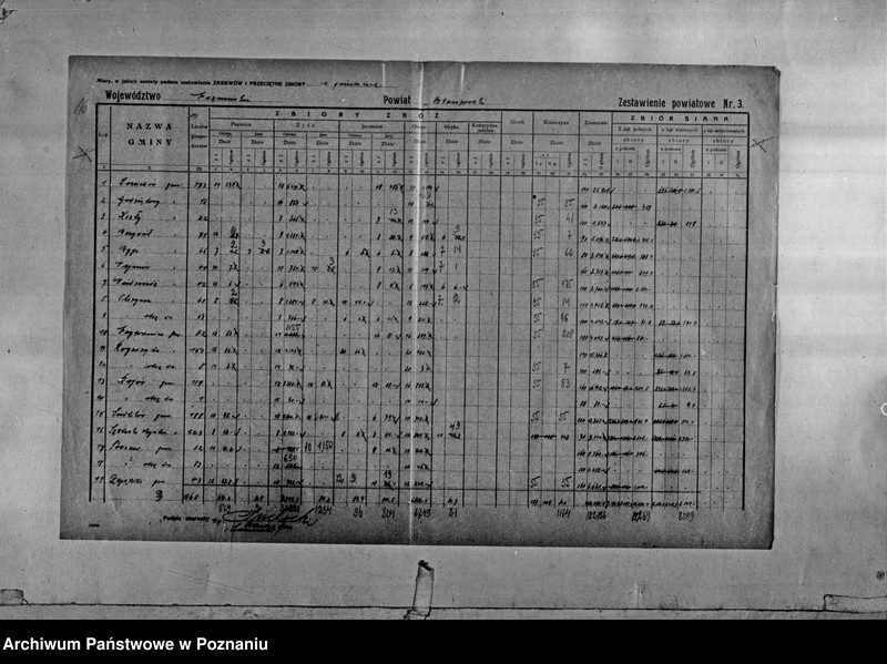 Obraz 18 z jednostki "/Statystyka produkcji rolnej - zestawienie powiatowe - Ostrów/"