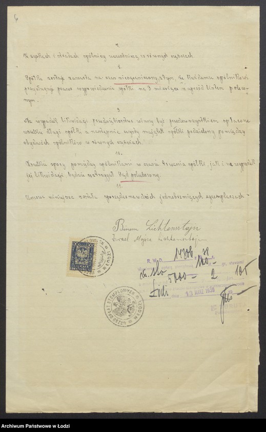 Obraz 8 z jednostki "Binem Lichtensztajn i Syn – sprzedaż materiałów piśmiennych i galanterii"