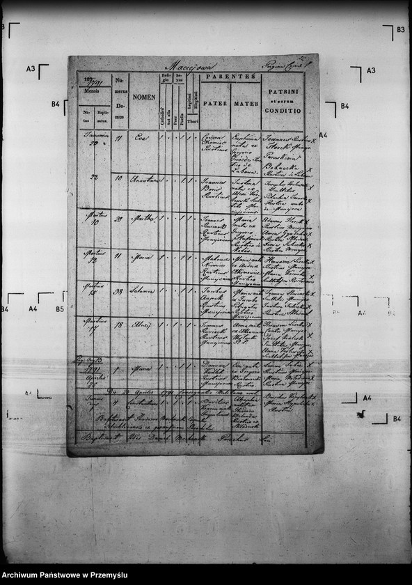 Obraz 6 z jednostki "[Kopie ksiąg metrykalnych parafii Maciejowa z filiami Barnowiec, Czaczów, Margoń, Składziste, Roztoka Mała, Rybień, Złotne (dekanat Muszyna)]"