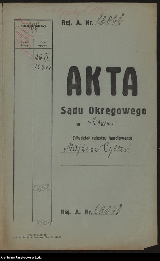 Obraz 2 z jednostki "Mojżesz Cytter- wyrób towarów pluszowych"