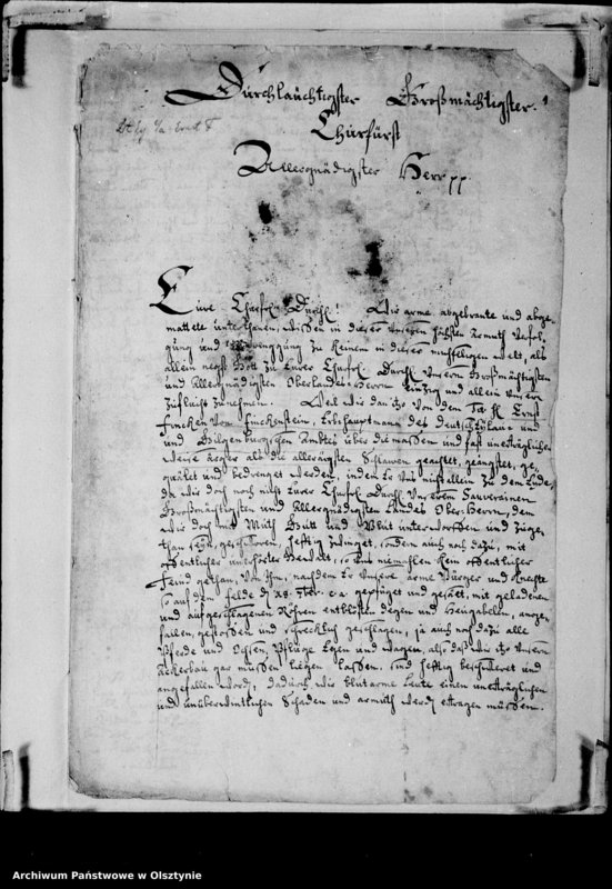 image.from.unit.number "Supplicatum der Mediatstadt Deutsch Eylau gegen den Erbhauptm. Grf. Ernst von Finckenstein wegen Übergriffe und Schädigungen"