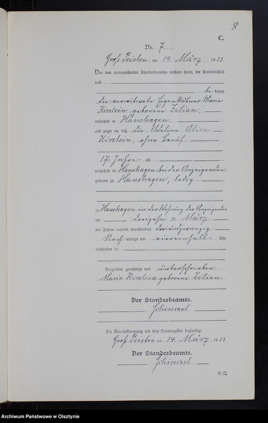 image.from.unit.number "Sterbe-Neben-Register Nr 1 - 23 [ Księga zgonów - wtóropis ]"