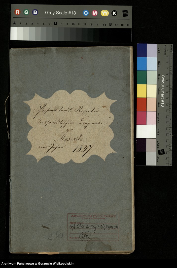Obraz 2 z jednostki "Personenstandsregister der israelitischen Corporation zu Meseritz von Jahre 1837"