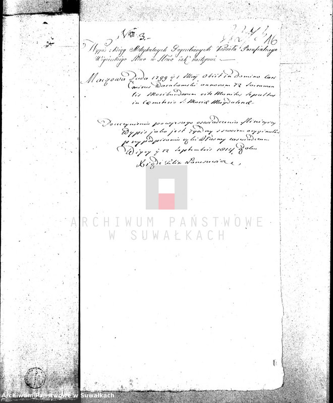 image.from.unit.number "Dowody do Akt Małżeństwa Gminy Wigierskiey od dnia 1 Maja 1814 Roku do dnia ostatniego Grudnia 1815 Roku."