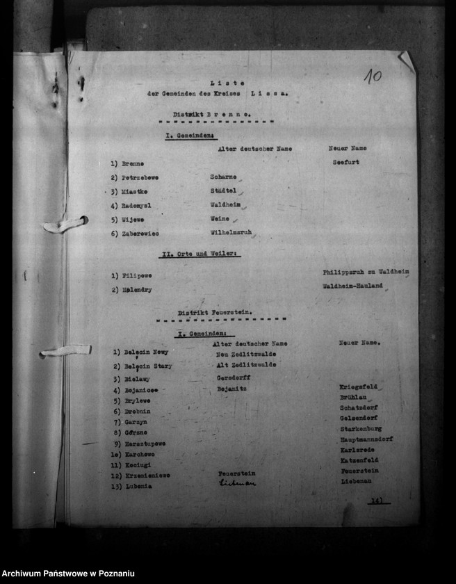 Obraz 14 z jednostki "Ortsnamenänderung - Kreis Lissa (Leszno)"