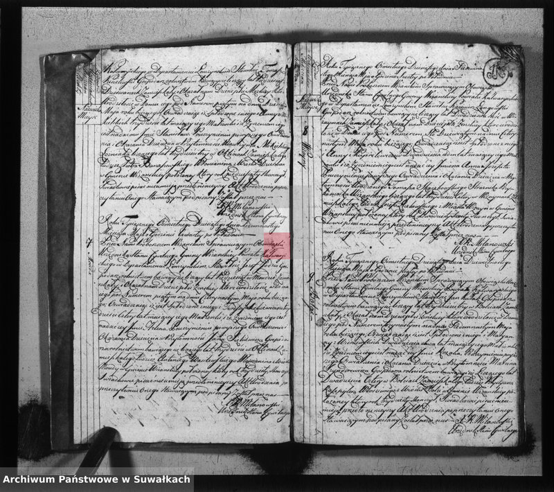 image.from.unit.number "Księga do zapisywania aktów cywilnych urodzenia gminy wiżajńskiey, departamentu łomżyńskiego, powiatu kalwaryjskiego"