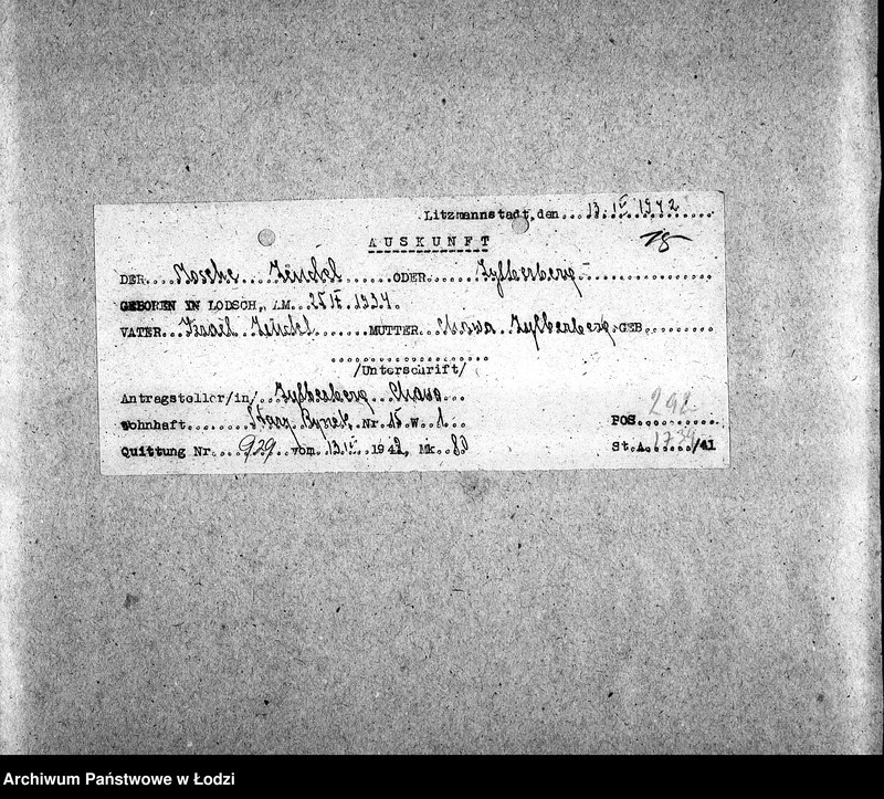 Obraz 18 z jednostki "[Wyciągi z rejestrów urodzin, ślubów i inne]"