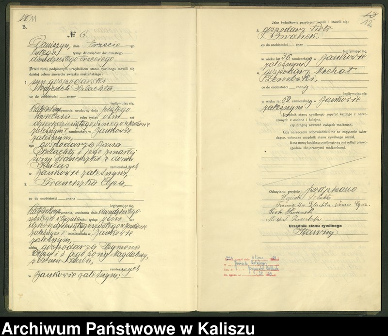 Obraz 9 z jednostki "[Księga małżeństw]"