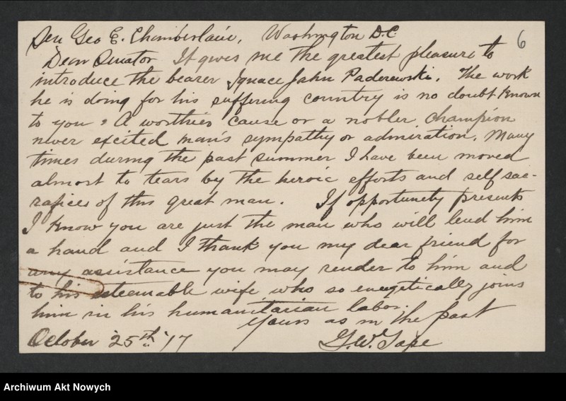 image.from.unit.number "Stosunek Stanów Zjednoczonych A.P. do sprawy niepodległości Polski. Memoriały. Korespondencja. Wycinki prasowe"